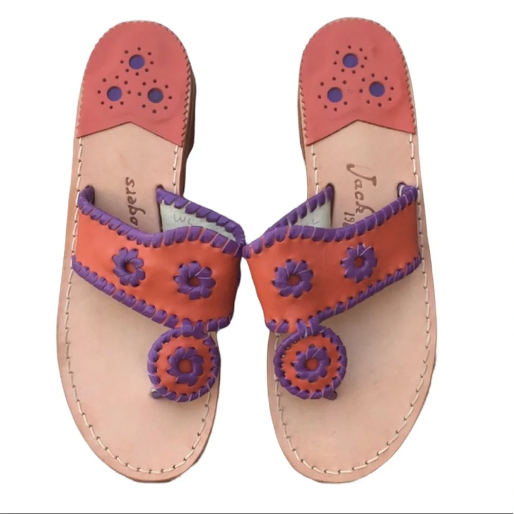 Jack Rogers Navajo Clemson Orange/Purple Sandal